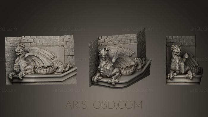Figurines of griffins and dragons (STKG_0038) 3D model for CNC machine